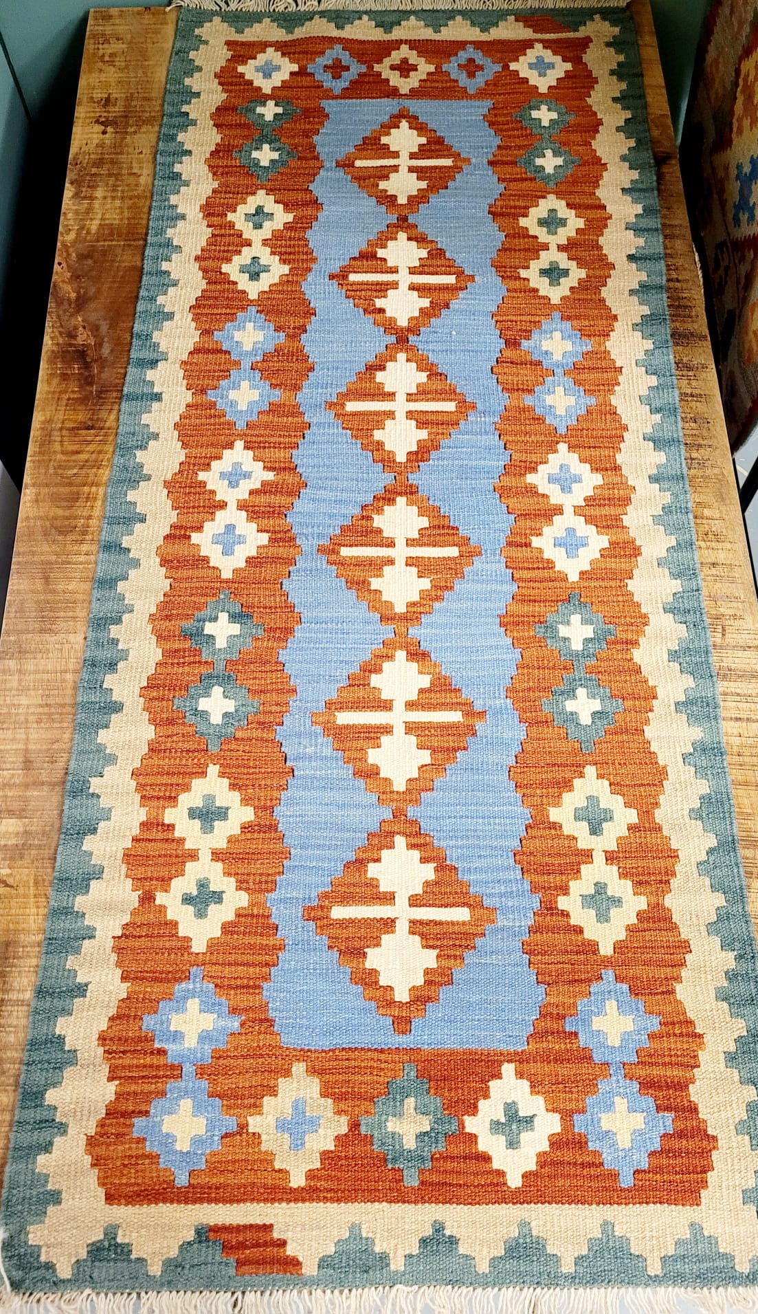 Persian Qashqai Kelim (197 × 81 cm)